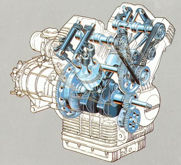 Disegno motore Guzzi Motor210