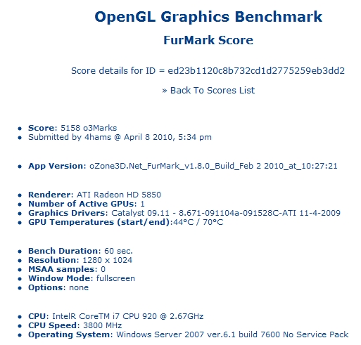 FurMark OpenGL Benchmark and Graphics Card Stability Test Screen24