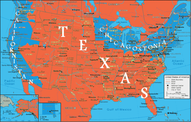 Future Map of the United States Future10