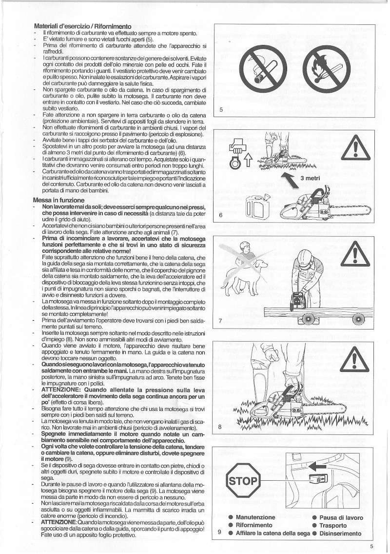 dolmar motoseghe manuali di uso e manutenzione Dolmar50