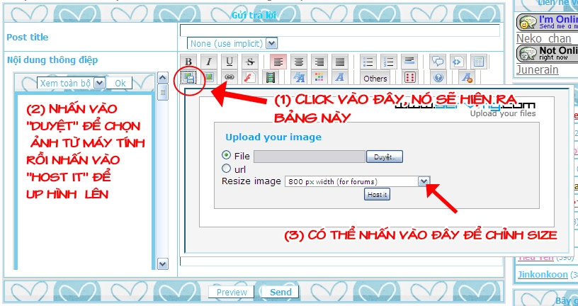 Cách post ảnh trong forum 411