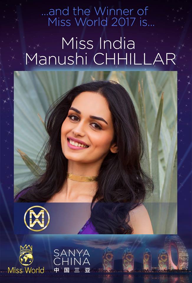 The Official Thread of Miss World 2017 ® Manushi Chhillar - India 23561610