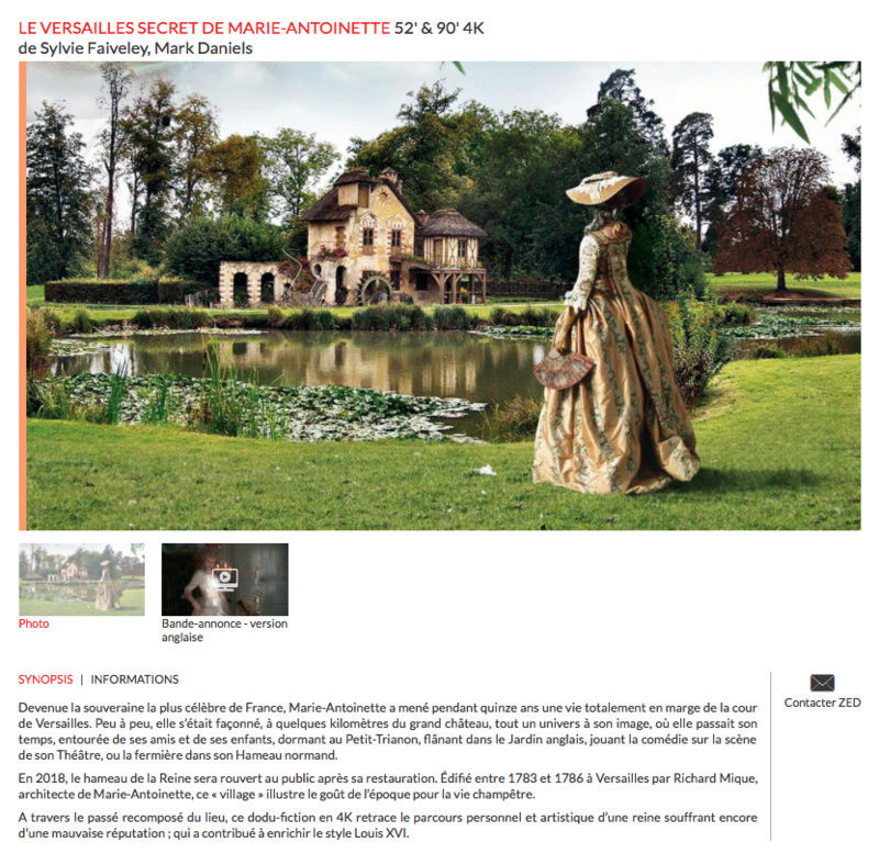 "Le Versailles secret de Marie-Antoinette" - documentaire sur ARTE Captu233
