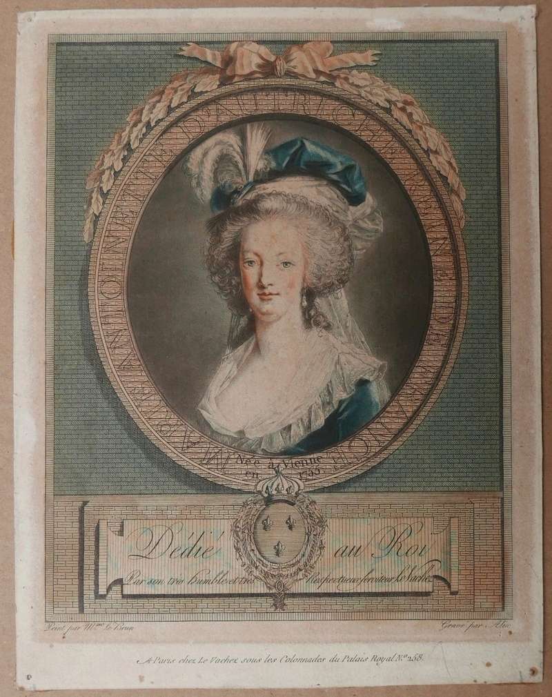 Portraits de Marie-Antoinette au livre, en robe bleue, par et d'après Vigée Le Brun (1785 - 1788 ?) S-l16018