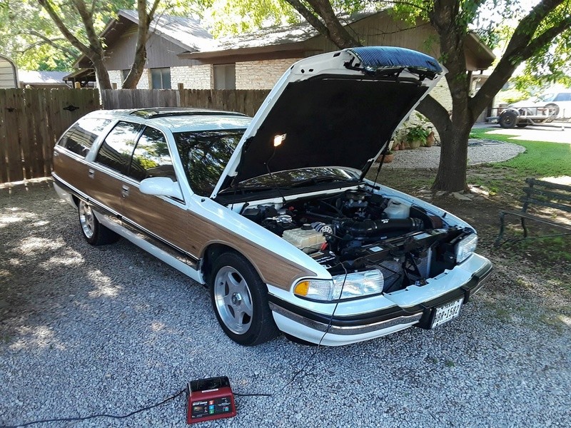 Saturday Roadmaster Wagon project, wood-outline trim refinish.  31503410