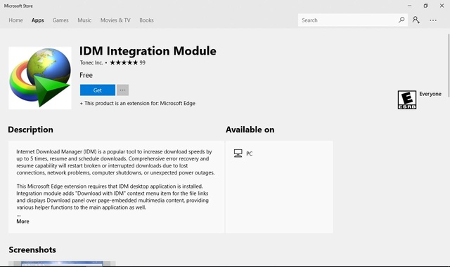 Internet Download Manager v 6.30 build 1 hỗ trợ tích hợp với Microsoft Edge Idm_ed12