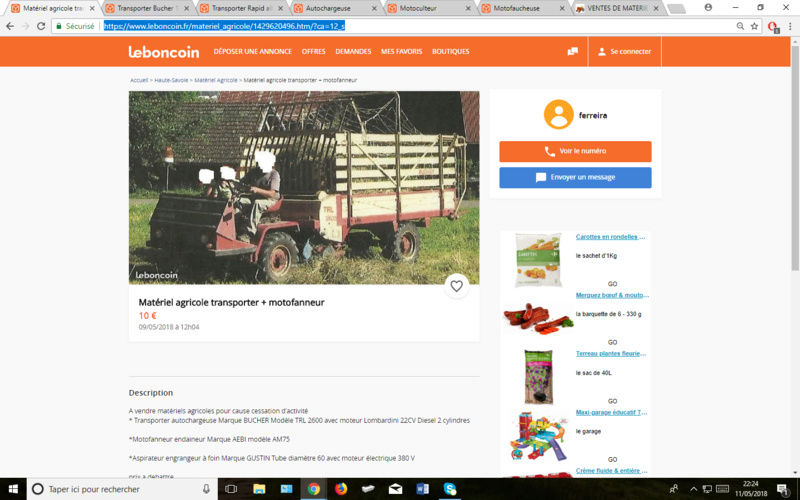 VENTES DE MATERIEL DE MONTAGNE tracteurs - transporters - motofaucheuses  -autres  Captur20