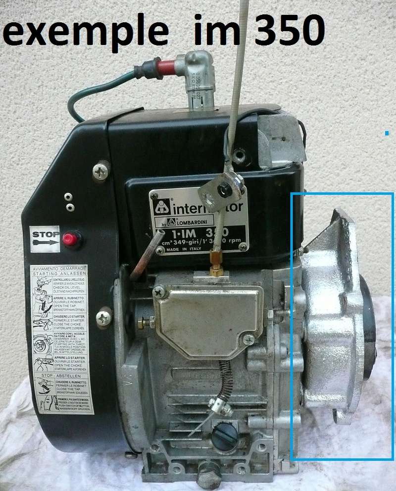 lombardini - une bride lombardini avec embrayage moteur complet P1260410