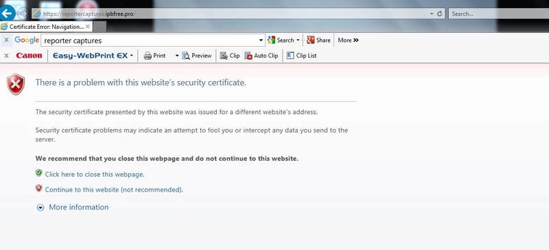 SSL Unsafe Site Warning 119