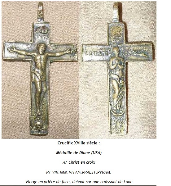 Petit crucifix XIXème Inri1812