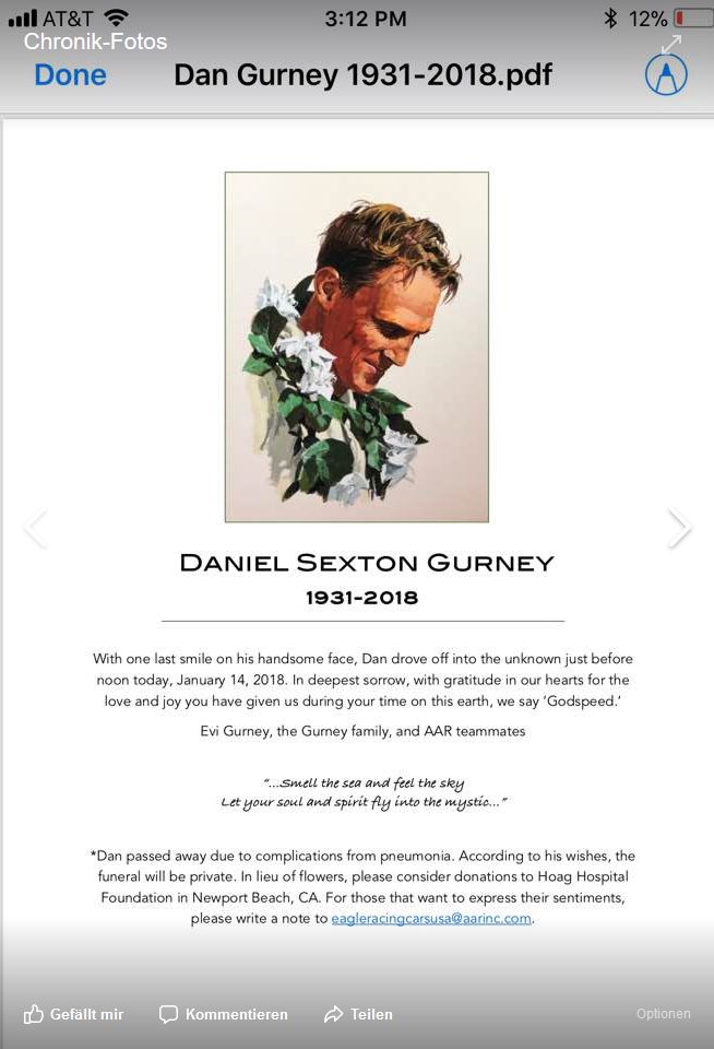 Dan Gurney - RIP Dg10