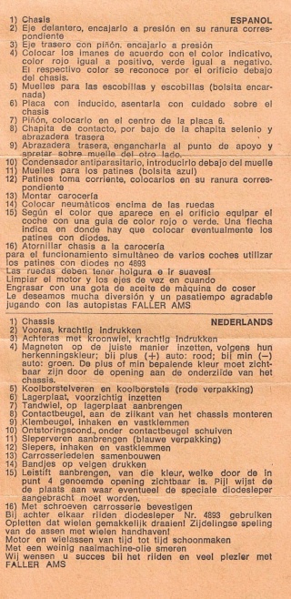 FALLER chaparral 2F  user manual  1/64 Chapa102