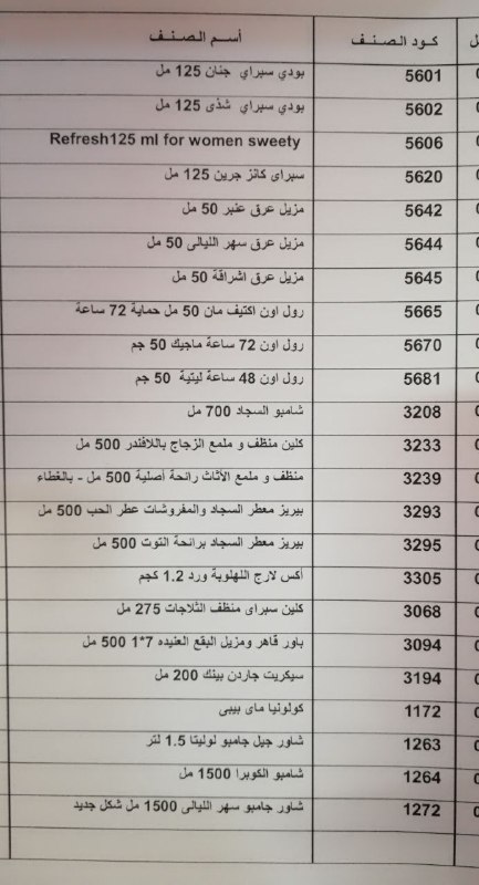 منتجات توفرت بفرع قنا اليوم الخميس 22 مارس 2018 00059