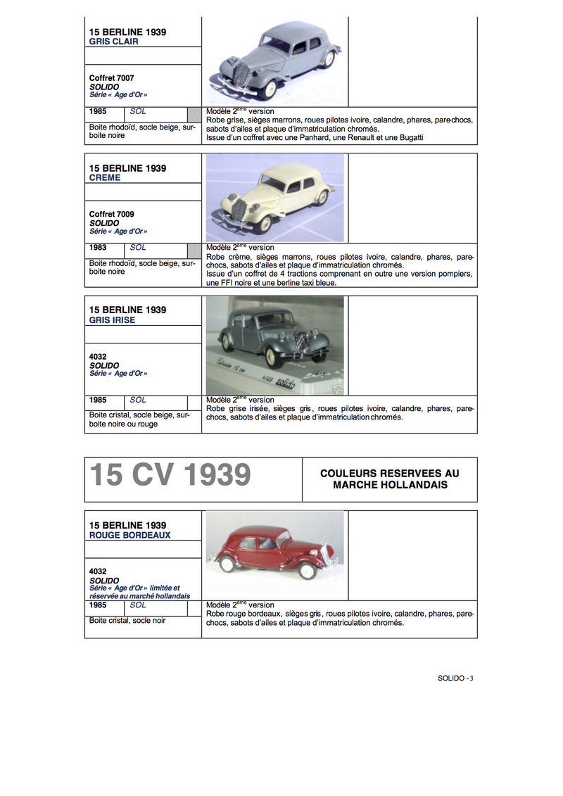 Les premières Citroën 15 CV de SOLIDO Solido24