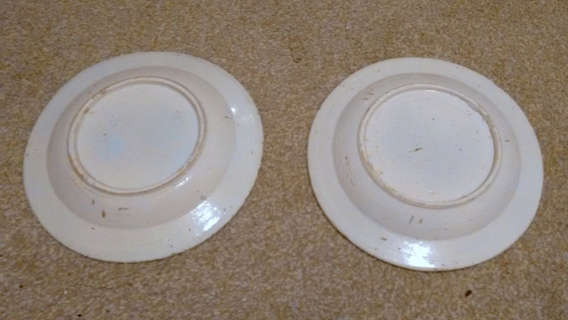 English? Blue & White 17th Century? Tin Glazed? Spongeware plates 211