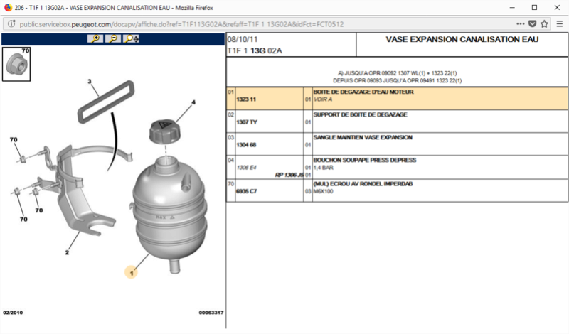 Changement du vase d'expansion 2018-010