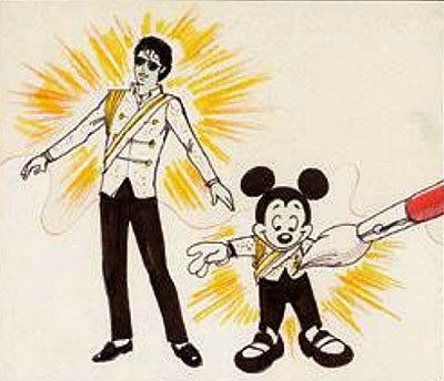 Vente aux enchères d'un storyboard pour un concept vidéo entre Mickey et MJ 88694112