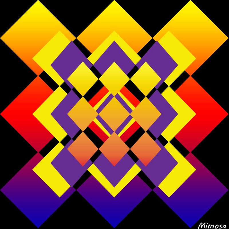 Puzzle #0366 / Colorful geometric abstract #21 by Mimosa Colorf19