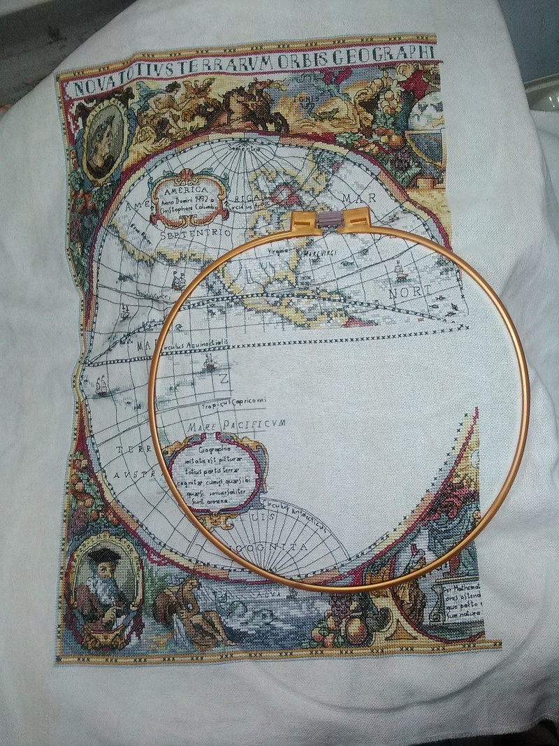 Вышивка крестом "Географическая карта мира" от Панны Img_2044