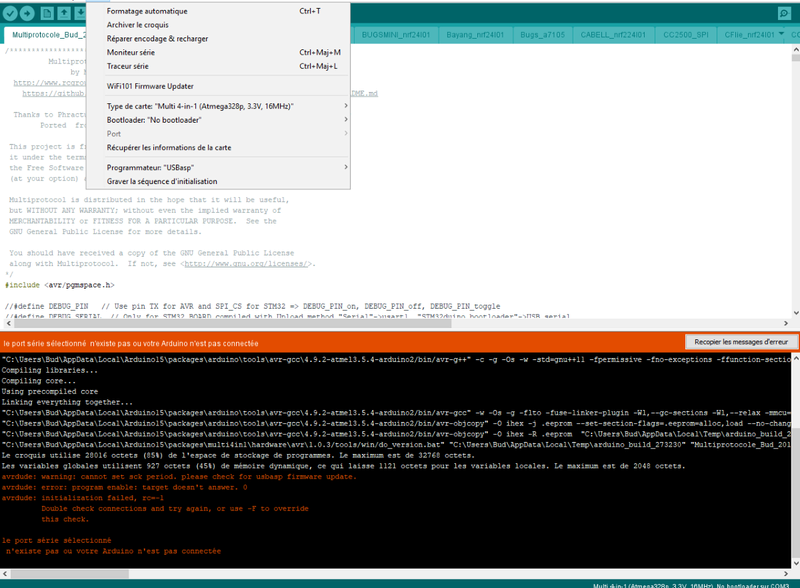tuto - [TUTO] Mise à jour firmware module multiprotocole BG 4 en 1 ATmega328p - Page 8 Captur27