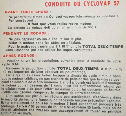 mélange à 6% comme indiqué dans la doc constructeur VAP 57? Huile10