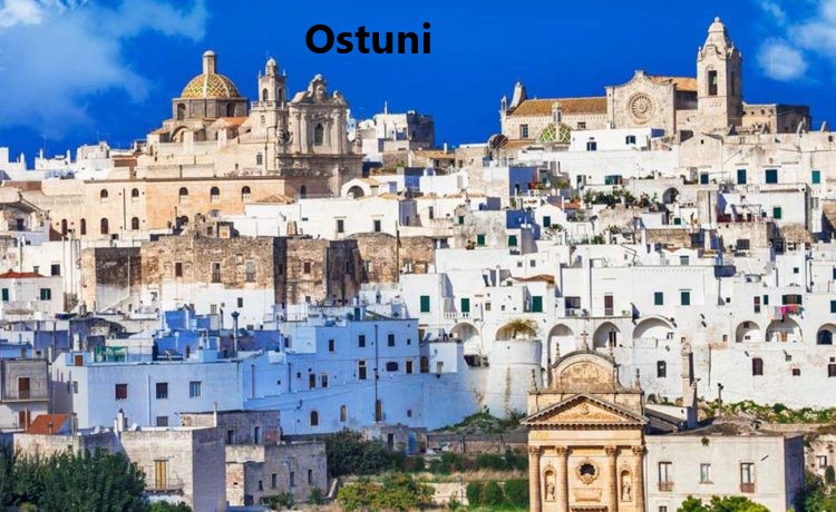 Giro del Salento - Trani -  Matera - Alberobello - Ostuni -  Torre dell'Orso - Otranto - Leuca - Gallipoli - Porto Cesario - Manduria - Marina di Ginosa -       Trebisacce -   Reggia di Caserta e rientro. Ostuni10