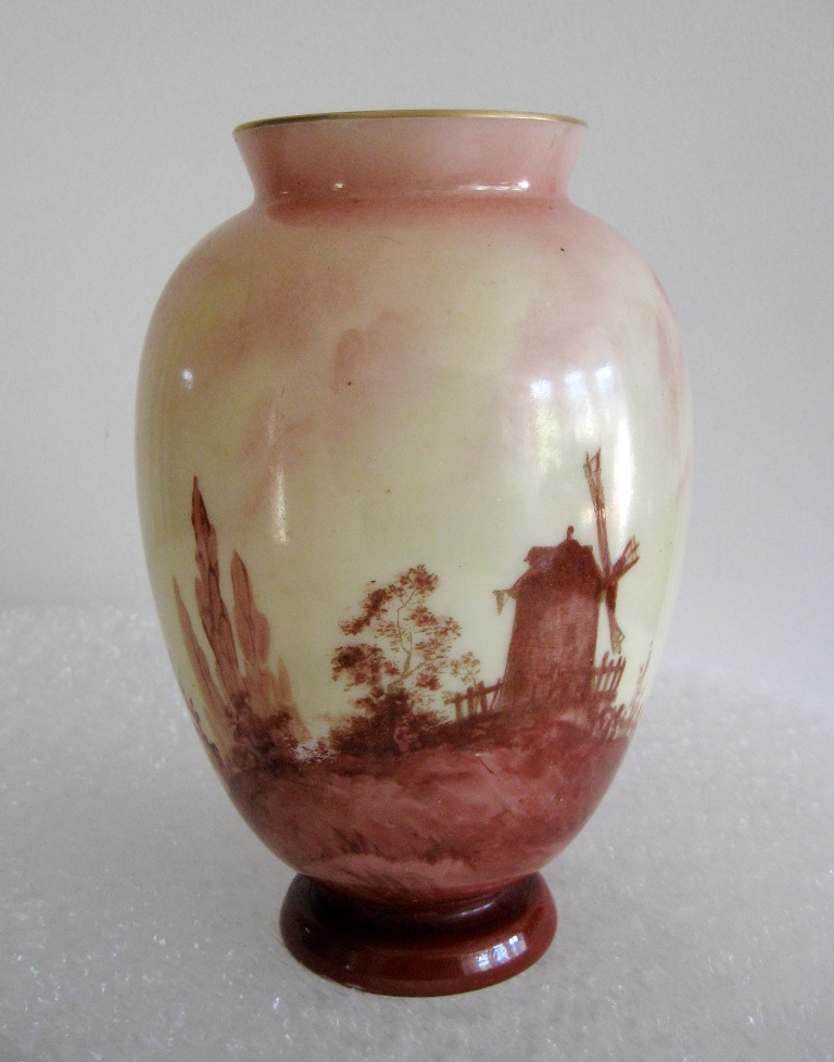 Vase opaline ,déco au chinois Carafe14