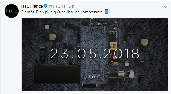 [INFO] HTC communique sur la potentielle annonce du HTC U12 Tweet10