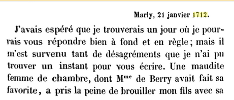21 janvier 1712: Correspondance de La Palatine   035