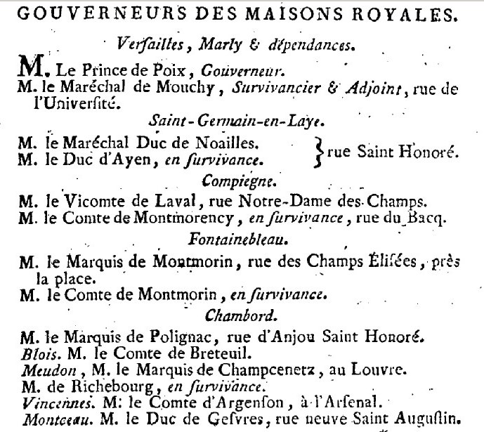 1er janvier 1789: La Maison du Roy 1165