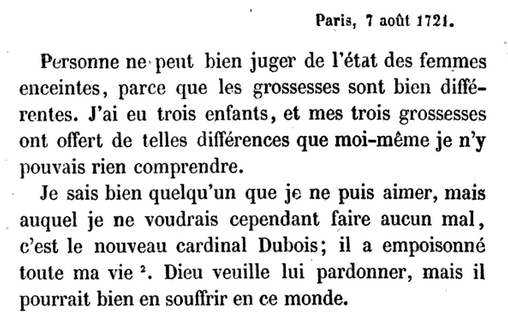 07 août 1721: Correspondance de La Palatine 1303