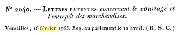 16 février 1785 176