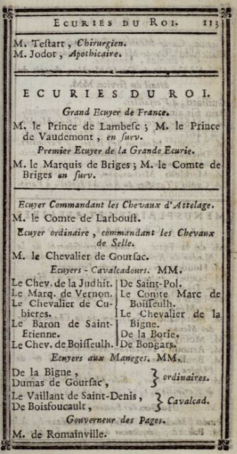 Janvier 1788: Maison du Roi (suite) 2910