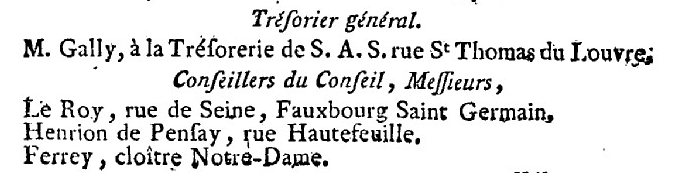 1er janvier 1789: Maison de Monseigneur le Duc d'Orléans 296