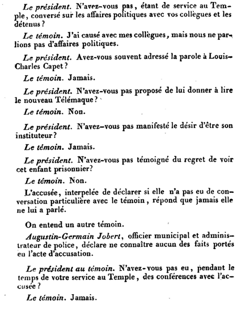 14 octobre 1793 (23 vendémiaire an II): Procès de Marie-Antoinette 311