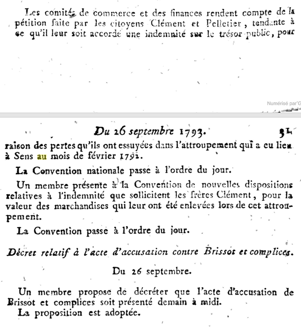 26 septembre 1793: Décret 319