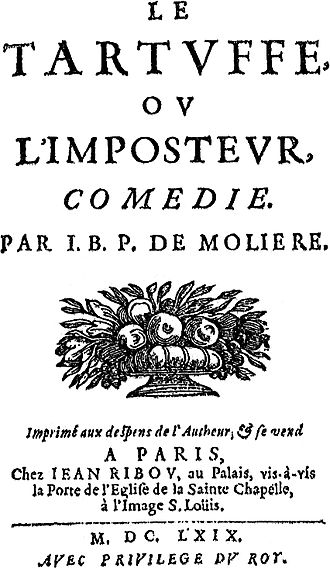 1er février 1669: La première représentation de Tartuffe 330px148