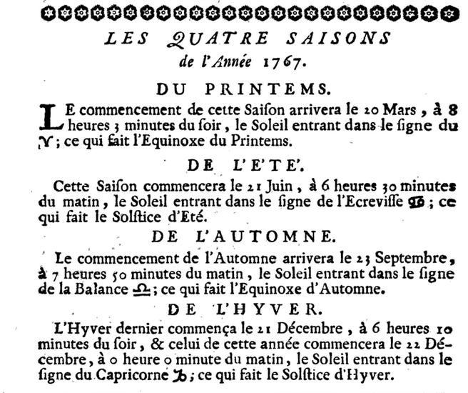 1er janvier 1767: Almanach 332