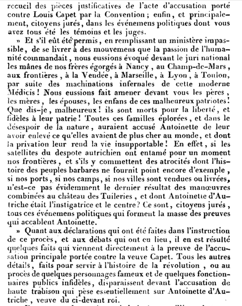 14 octobre 1793 (23 vendémiaire an II): Procès de Marie-Antoinette 413