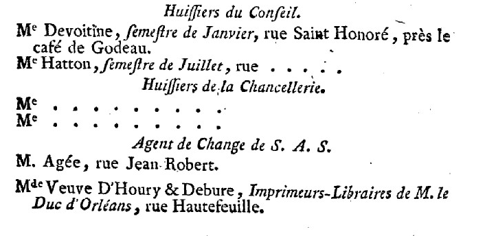 1er janvier 1789: Maison de Monseigneur le Duc d'Orléans 435