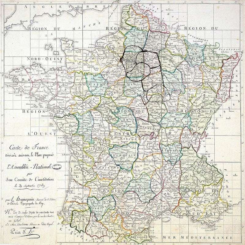 22 décembre 1789: La France est divisée en 83 départements 800px-14