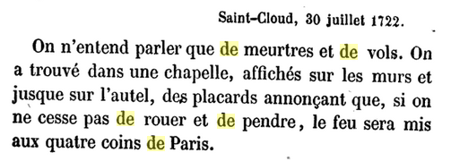 30 juillet 1722: Correspondance de La Palatine Avril50