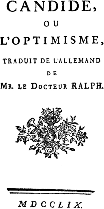 Janvier 1759; Candide de Voltaire Candid10
