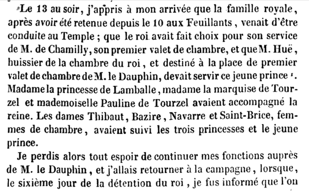 13 août 1792: Journal de Jean-Baptiste Cléry Capt1231