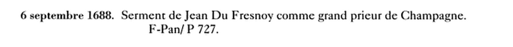 06 septembre 1688: Jean du Fresnoy Captu204
