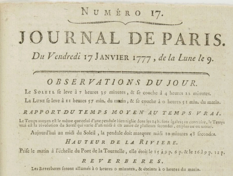 17 janvier 1777: Almanach Captu207
