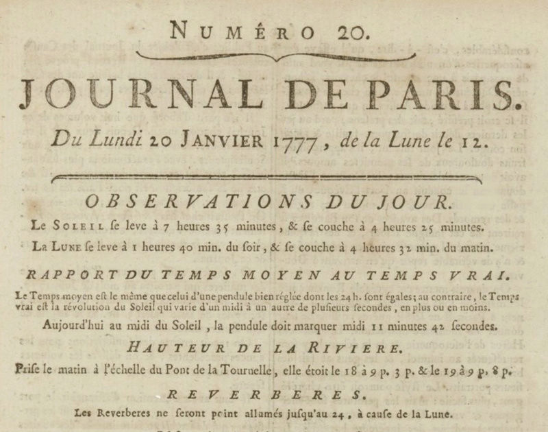 20 janvier 1777: Almanach   Captu223