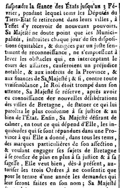 18 janvier 1789: Arrêt du Conseil d'Etat du Roi Captu396