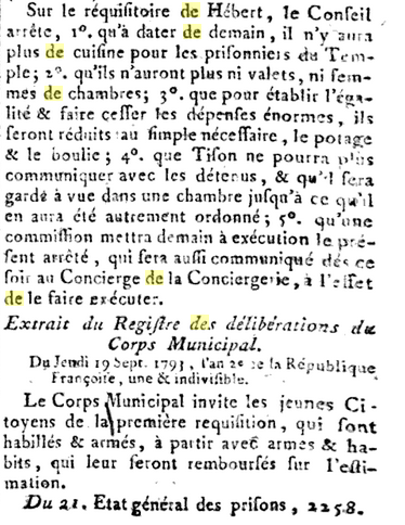 21 septembre 1793: Convention Nationale Captu636