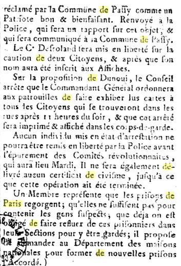 21 septembre 1793: Convention Nationale Captu637